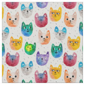 Waterverf katten en vrienden stof (Close Up)