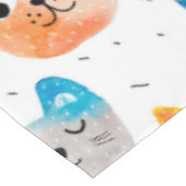 Waterverf katten en vrienden tafelkleed (Gekanteld)