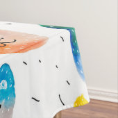 Waterverf katten en vrienden tafelkleed (Voorbeeld)