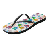 Waterverf katten en vrienden teenslippers (Schuin)