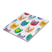 Waterverf katten en vrienden tegeltje (Zijkant)