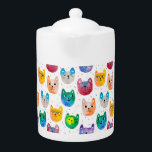 Waterverf katten en vrienden theepot<br><div class="desc">-</div>