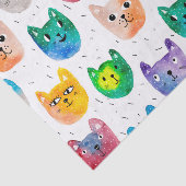 Waterverf katten en vrienden tissuepapier (Detail)
