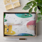 Waterverf katten en vrienden tissuepapier (Geschenk)