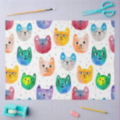 Waterverf katten en vrienden tissuepapier (Craft)