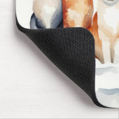 Waterverf katten in sneeuwvlokken muismat (Hoek)