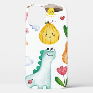 Waterverf kawaii doedels geïsoleerd op witte achte Case-Mate iPhone case