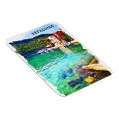 Waterverf Kefalonia Griekenland Kustgebied Uitzich Magneet (Rechterzijde)