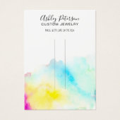 Waterverf kekkerjuwelen haarklemtoon barrette visitekaartje (Voorkant)