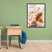 Waterverf Kennis is Macht Inspirerend Poster