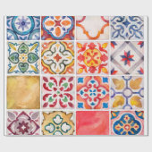 Waterverf keramische tegels collectie. Vierkant vi Cadeaupapier (Vlak)