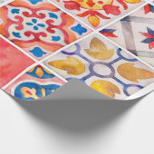 Waterverf keramische tegels collectie. Vierkant vi Cadeaupapier (Hoek)