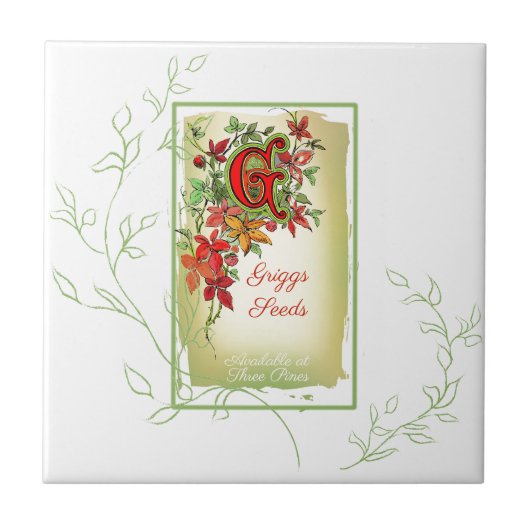 Waterverf keramische tegels voor zaaizaad tegeltje (Voorkant)