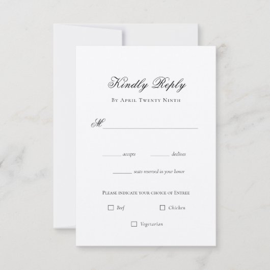 Waterverf Kerk bruiloft RSVP Kaart (Voorkant)