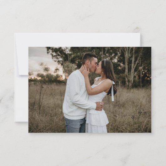 Waterverf Kerk Locatie illustratie Huwelijk Save The Date (Achterkant)