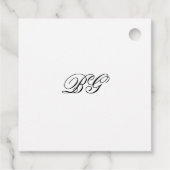 Waterverf Kerk Traditioneel Monogram Huwelijk Bedankjes Labels (Achterkant)