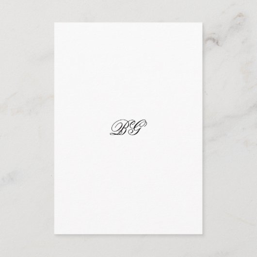 Waterverf Kerk Traditioneel Monogram Huwelijk Informatiekaartje (Achterkant)