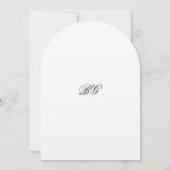 Waterverf Kerk Traditioneel Monogram Huwelijk Kaart (Achterkant)