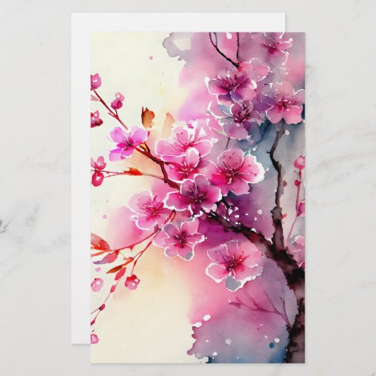 Waterverf kerry Blossom Soap Wrap Paper (Voorkant / Achterkant)