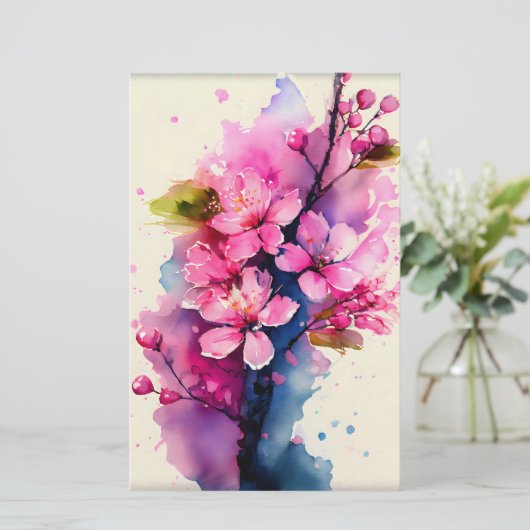 Waterverf kerry Blossom Soap Wrap Paper (Staand voorkant)