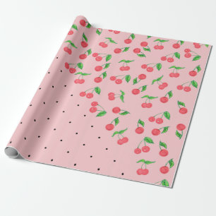 waterverf kerry zwarte polka - puntenpatroon cadeaupapier