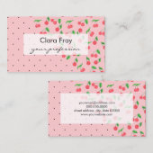 waterverf kerry zwarte polka - puntenpatroon visitekaartje (Voorkant / Achterkant)