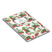 Waterverf Kersen Bloemenpatroon Notitieboek (Rechterzijde)