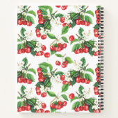 Waterverf Kersen Bloemenpatroon Notitieboek (Achterkant)