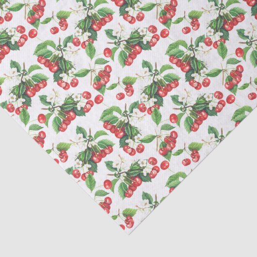  Waterverf Kersen Bloemenpatroon Tissuepapier (Detail)