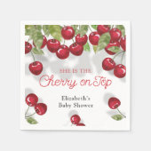 Waterverf kersen op het hoogste moderne Baby showe Servet (Voorkant)