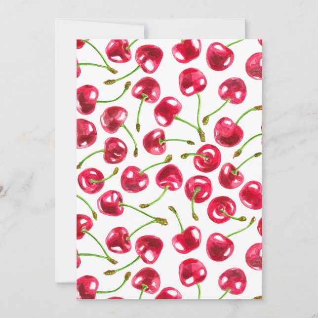 Waterverf kersen patroon (Voorkant)