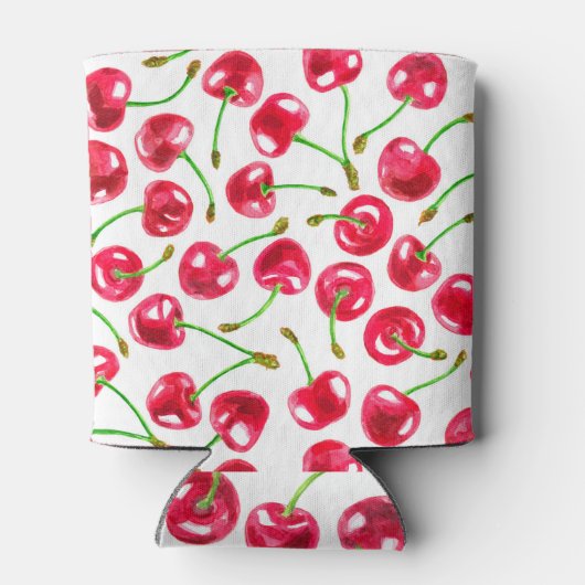 Waterverf kersen patroon blikjeskoeler (Achterkant)