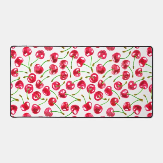 Waterverf kersen patroon bureaumat (Voorkant)