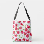 Waterverf kersen patroon crossbody tas (Achterkant)