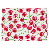 Waterverf kersen patroon groot cadeauzakje (Achterkant)