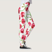 Waterverf kersen patroon leggings (Rechts)