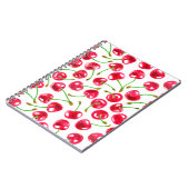 Waterverf kersen patroon notitieboek (Linkerzijde)