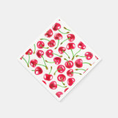 Waterverf kersen patroon servet (Hoek)