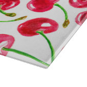 Waterverf kersen patroon snijplank (Hoek)