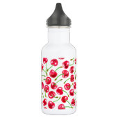 Waterverf kersen patroon waterfles  (Links)