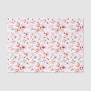 Waterverf Kersenbloesem   Bloemendecor Roze Wit Tissuepapier