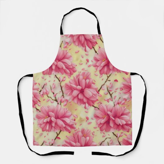 "Waterverf Kersenbloesem Bloemmotief" Schort (Voorkant)