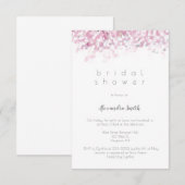 Waterverf kersenbloesem bruidsdouche uitnodiging (Voorkant / Achterkant)