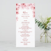 Waterverf Kersenbloesem Bruiloft Menu (Staand voorkant)