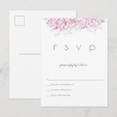 Waterverf kersenbloesem bruiloft RSVP briefkaarten (Voorkant / Achterkant)