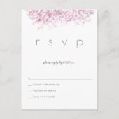 Waterverf kersenbloesem bruiloft RSVP briefkaarten (Voorkant)