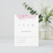 Waterverf kersenbloesem bruiloft RSVP briefkaarten (Staand voorkant)