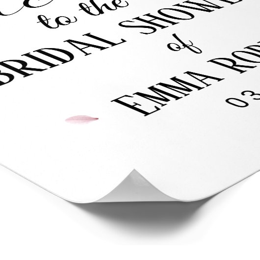 Waterverf Kersenbloesem Bruiloftsontvangst Poster (Hoek)