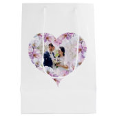 Waterverf Kersenbloesem Geschenktas met Monogram Medium Cadeauzakje (Achterkant)