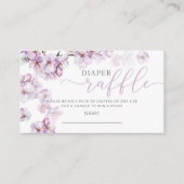 Waterverf kersenbloesem luier loterij ticket informatiekaartje (Voorkant)